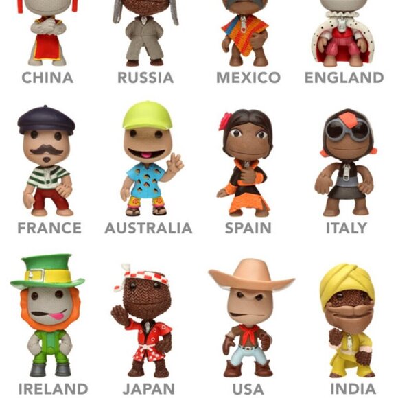 RARE Little Big Planet Sackboy Superstars Series 1 - Italy CHASE Figure - Picture 6 of 7